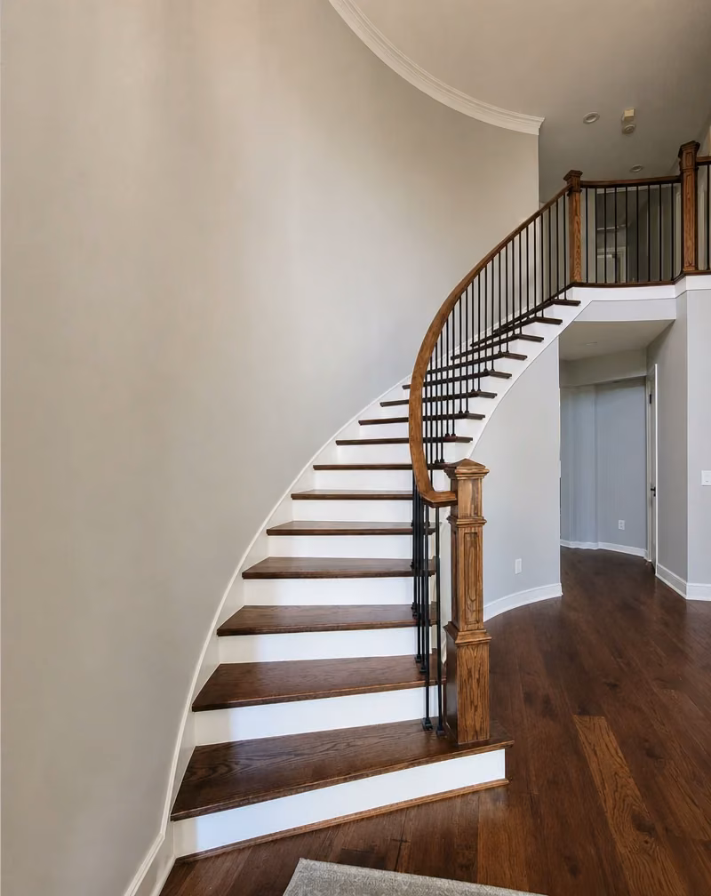 Modern remodeled staircase after FJR remodel